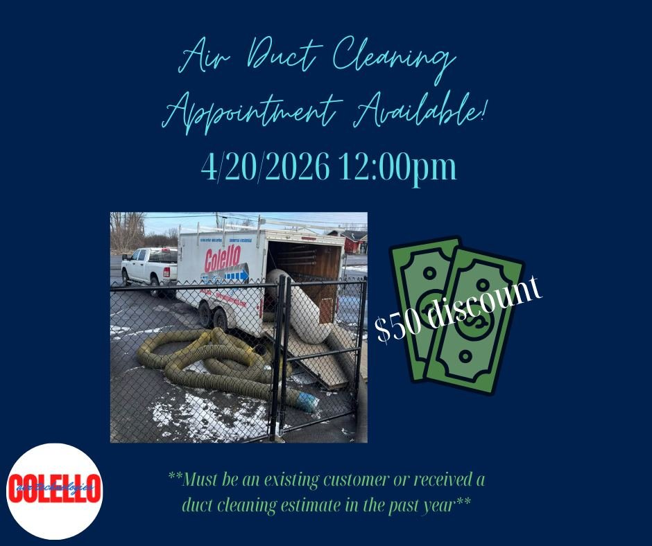 We&rsquo;ve got an opening! Monday, April 20th at 12:00 PM
Don&rsquo;t miss your chance to get your air ducts cleaned and your home breathing fresh again.
Available for existing customers or those who received an estimate within the past year.
📲 Cal