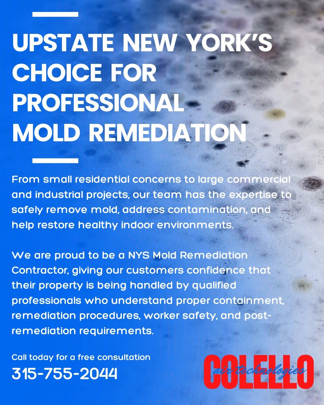 Whether you're dealing with a small residential issue or a large commercial loss, our experienced team has the training, equipment, and expertise to restore your property safely and effectively.

📞 Don't take chances with mold. Choose the certified 