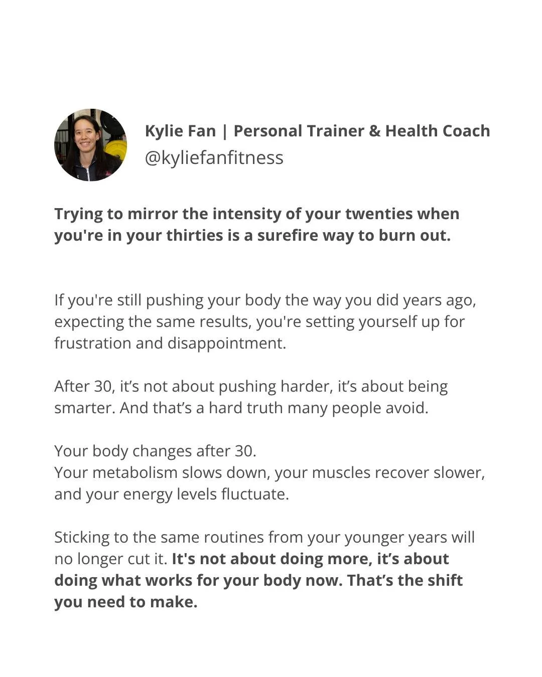 What you're really dealing with isn't a lack of motivation, it's a mismatch between your habits and your lifestyle. 
Here’s what you can do right now:
๐ช๐ผ Embrace moderate, consistent effort. Forget extreme diets and exhausting workouts. Foc