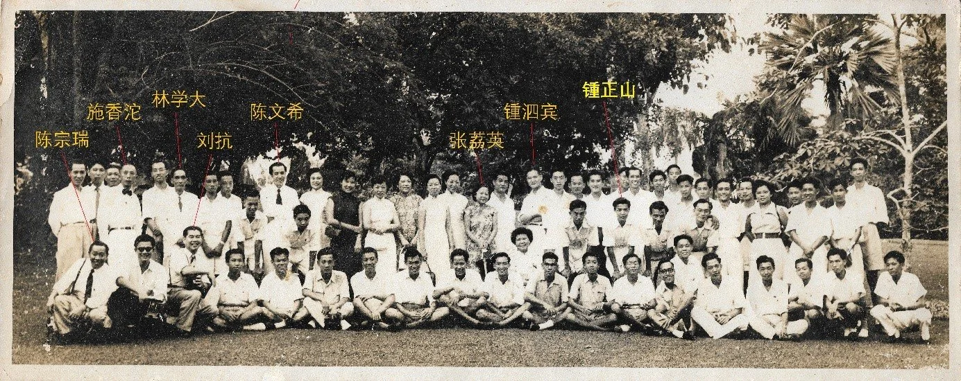1-1955年 南洋美专师生在植物园写生留影.jpg