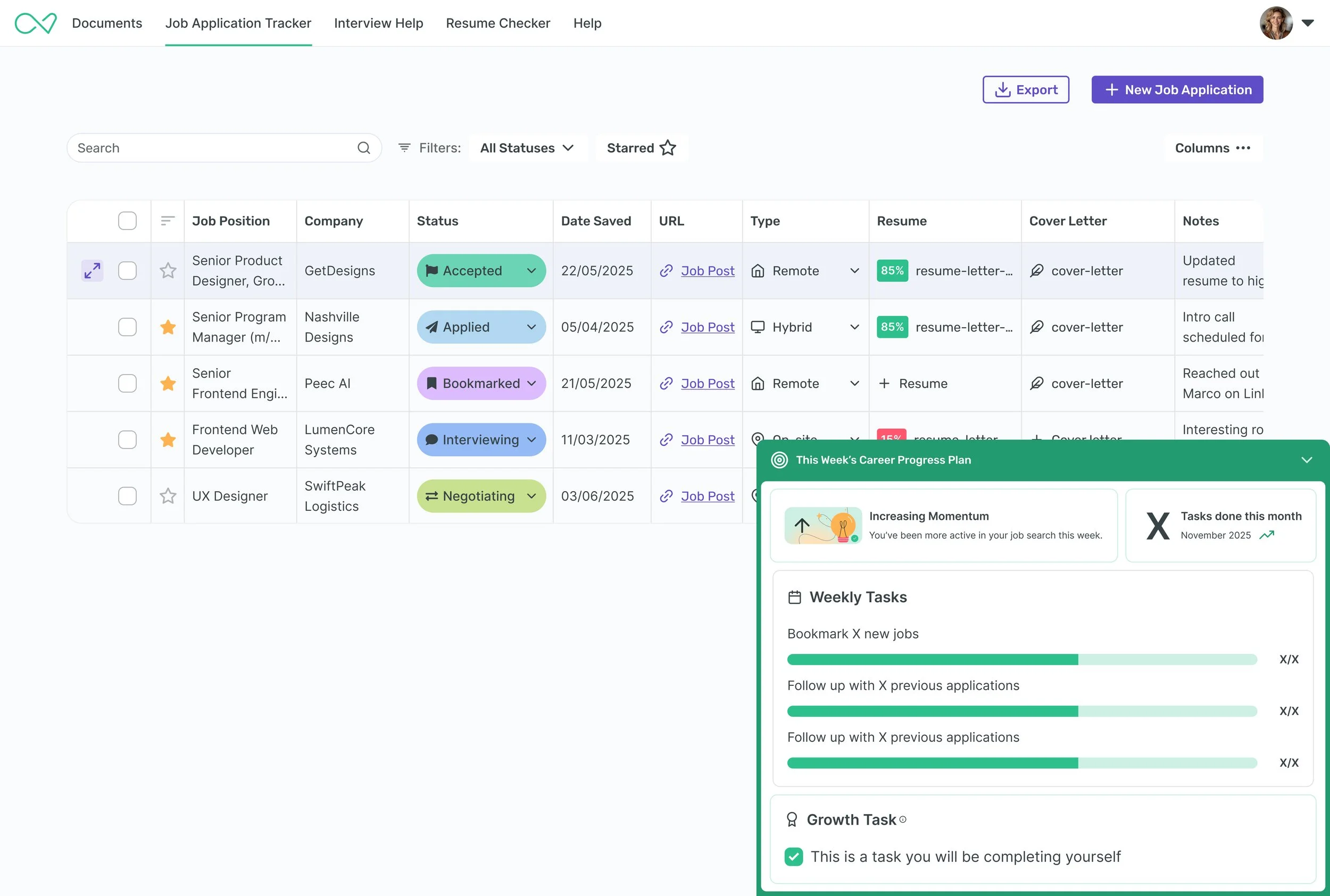 Basic visualisation Enhancv Gamification Widget Luisa Barbero UX/UI Design