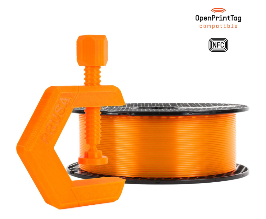 Prusament PETG   1kg - Orange Transparent - NFC REELS - PRE ORDER 7 - 10 working days