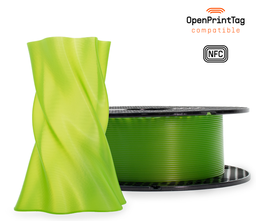 Prusament PVB Bright Green Transparent 500g - NFC Reel
