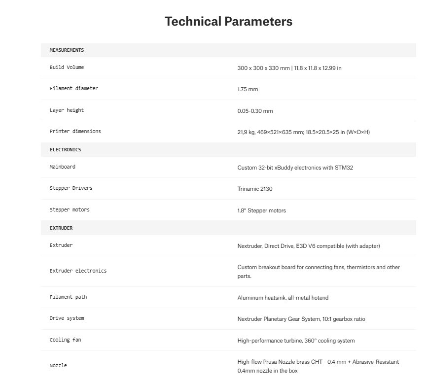 Prusa core one L tech spec p1.png