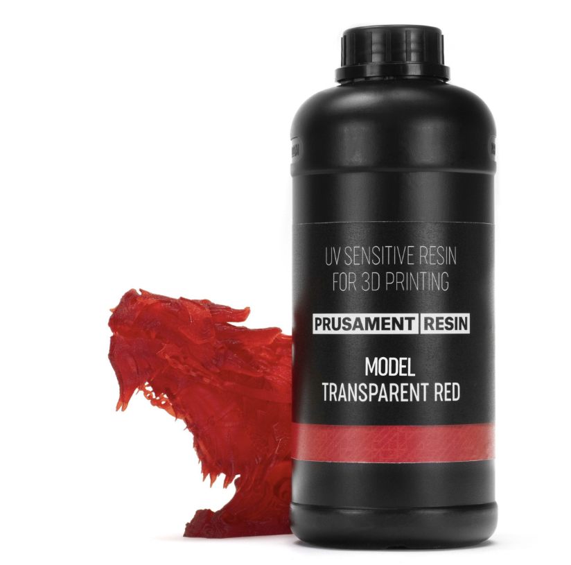 Prusament Resin Model 1kg - Transparent Red - PRE ORDER 10 - 14 DAYS