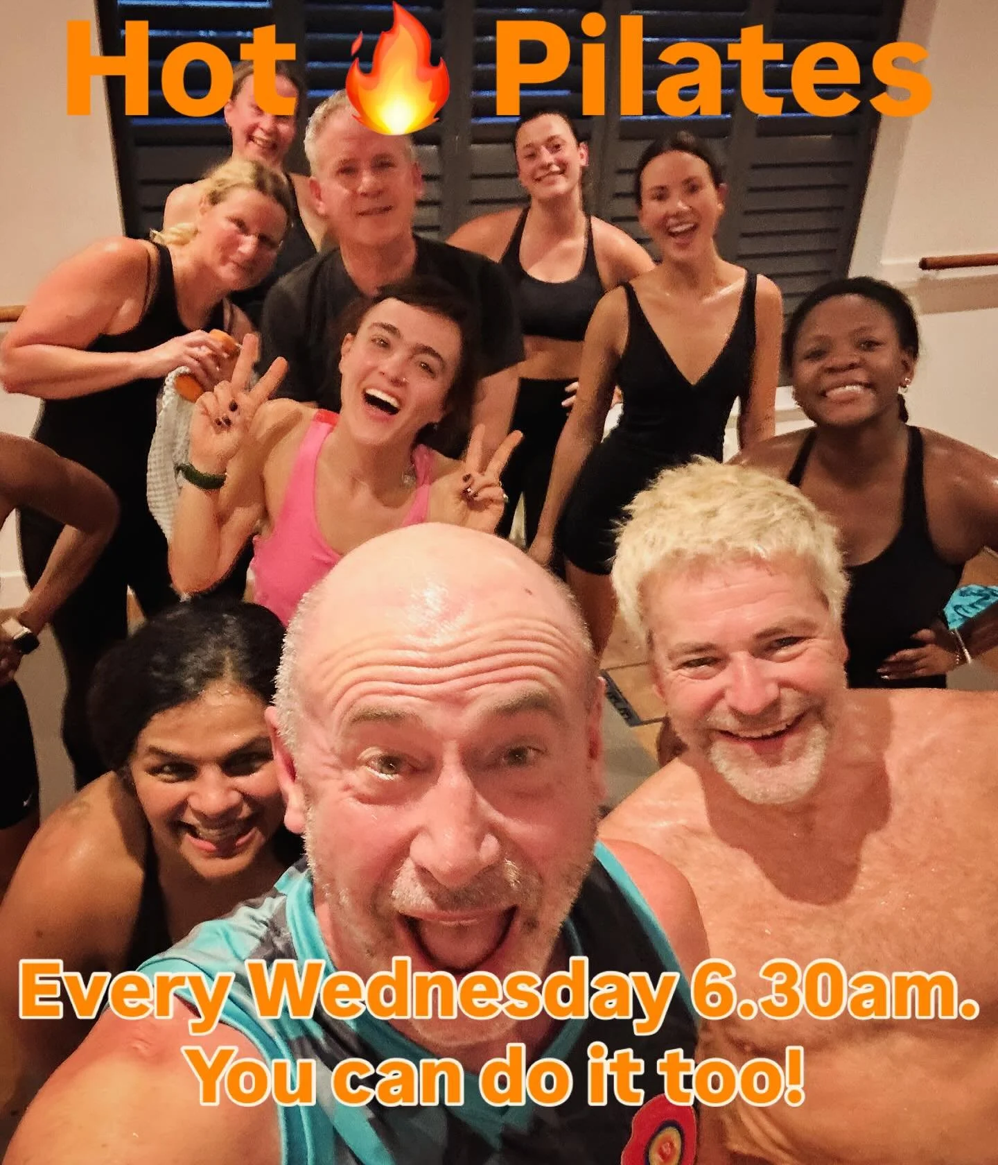 Every Wednesday 6.30am an amazing group of people get up and sweat .
Join them !  The group just keeps on growing.
@humankind.movement 
#pic #picoftheday #beautifulday #exercise #pilates