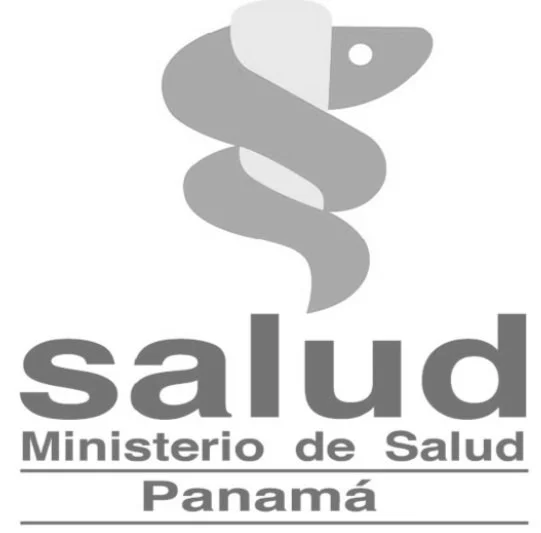 Logo of Ministerio de Salud Panamá with a caduceus symbol.