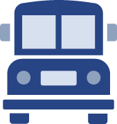 Busing Link. Clip art of the front of a bus.