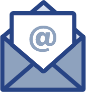 Email link.  Clipart of envelope with ampersand.