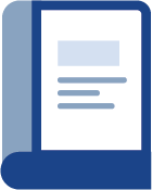 Student handbook link.  Clipart of open laptop.