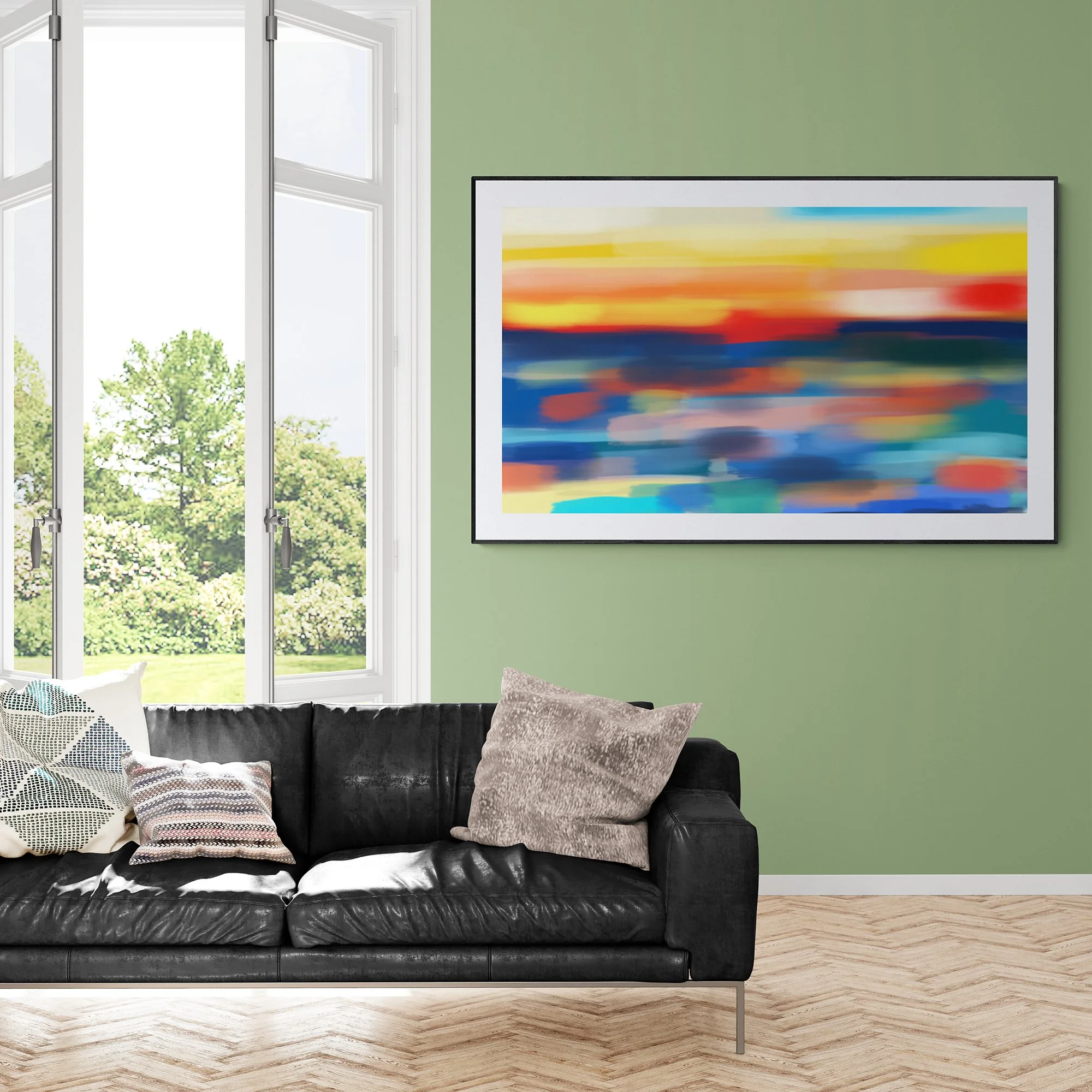 SEA AT SUNSET, 2024 | Computer Painting | Shop the Collection