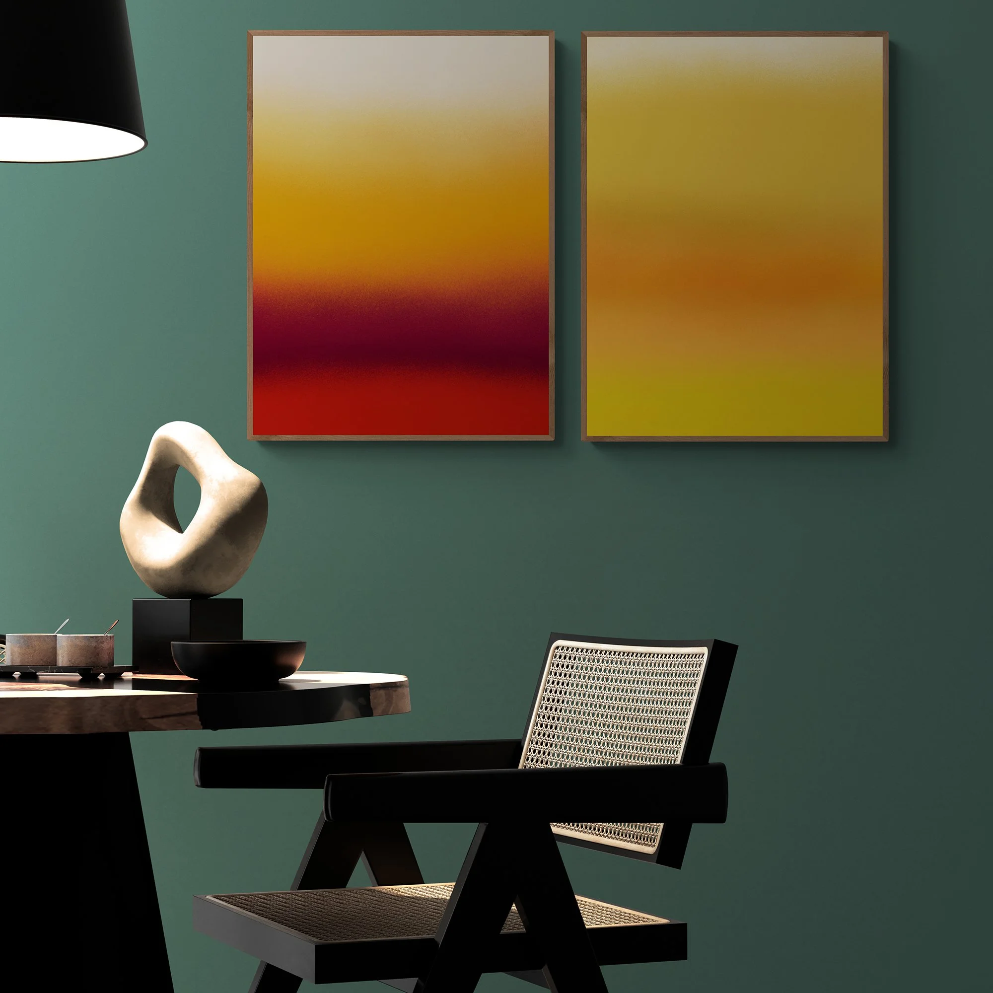 ABSTRACT SUNSET | SET OF 2, 2023 | iPad Painting