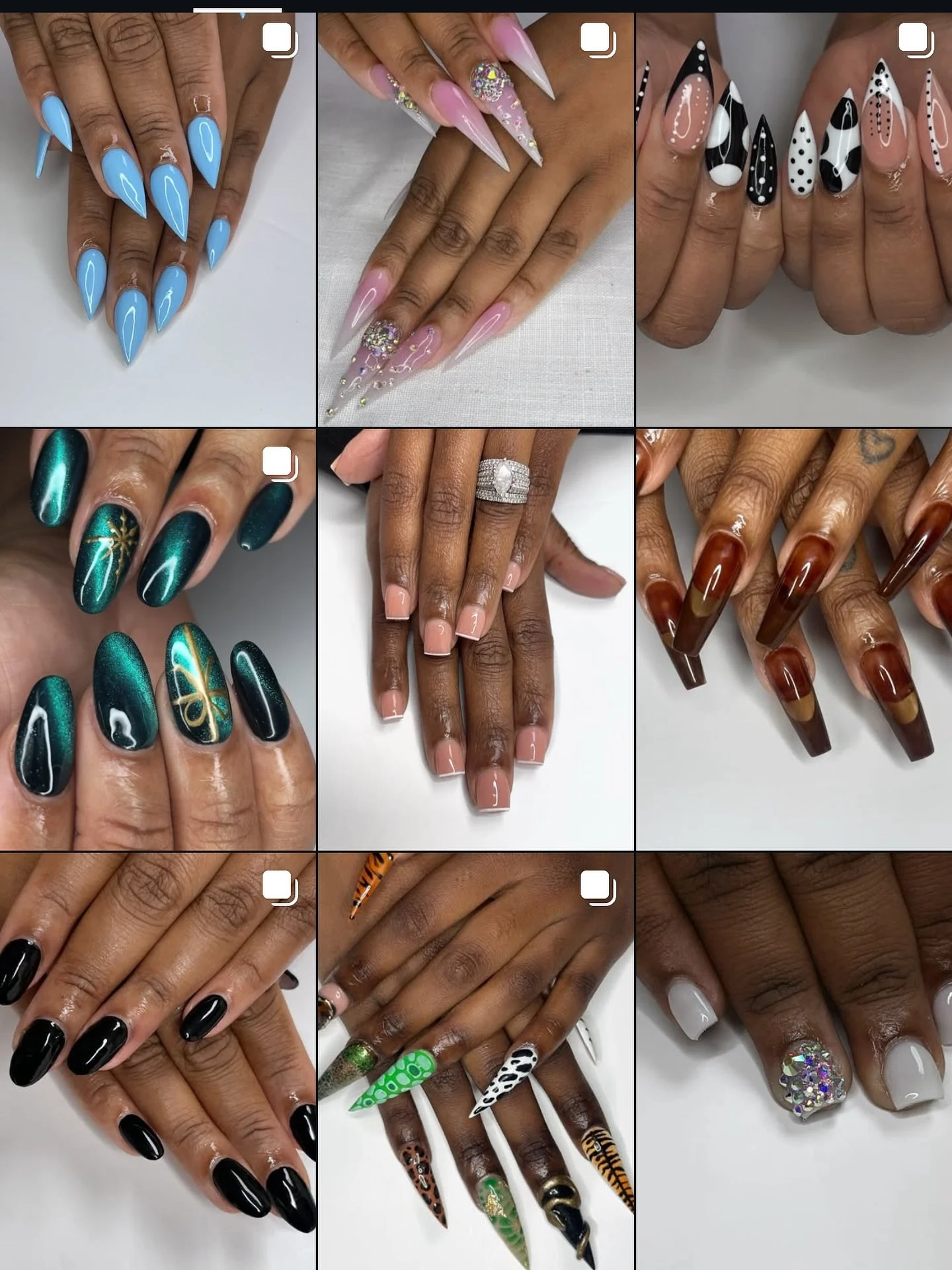 Pro bono Social Media Management for my sister, lucky her. 😅 We love a clean page. Book @ekny_nailslashes 💅🏾