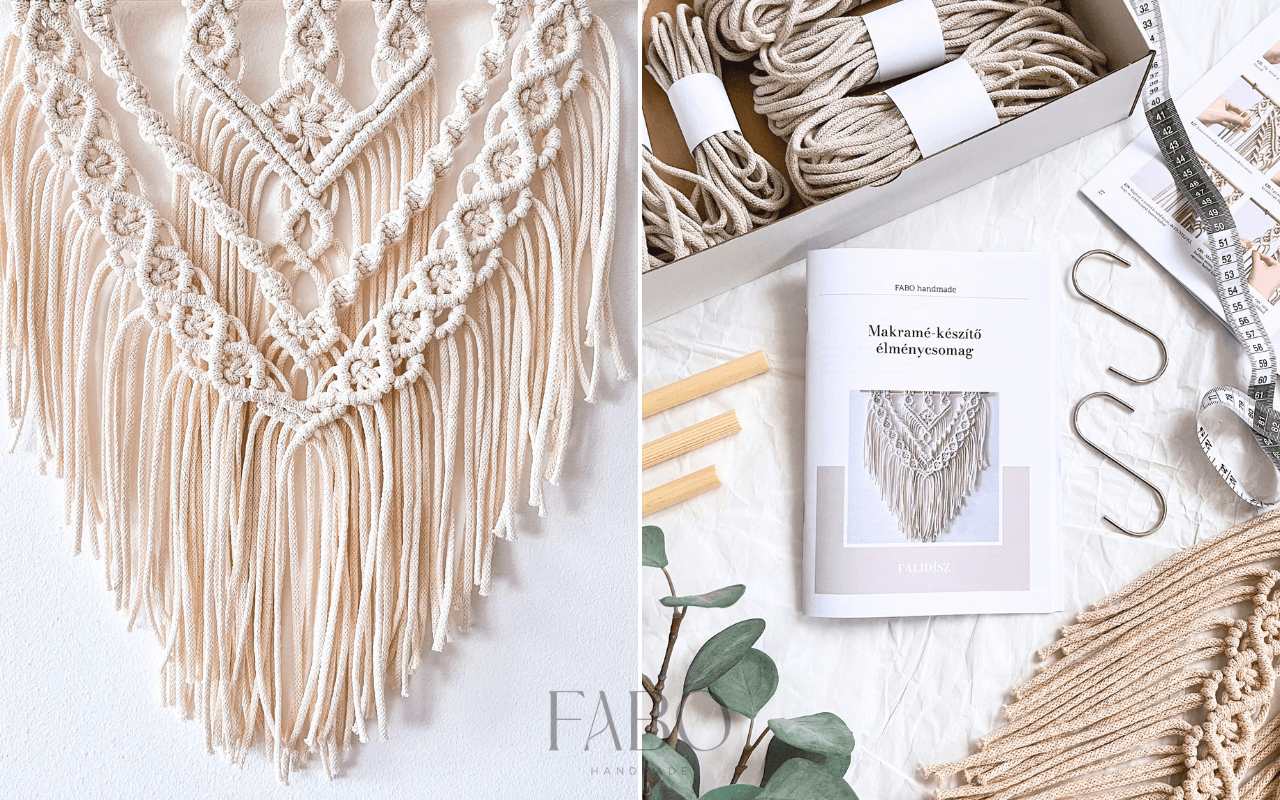 FABO handmade DIY makramé falidísz csomag
