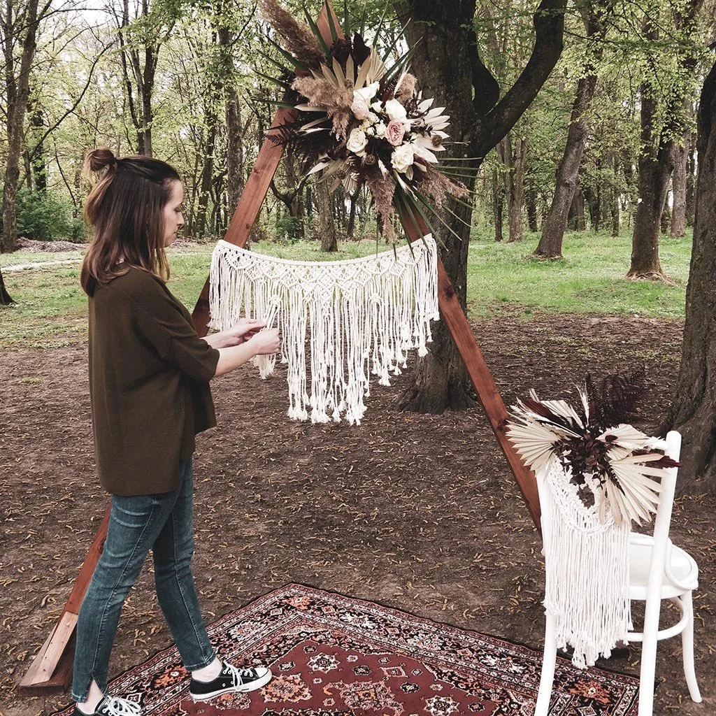 FABO handmade makramé boldogságkapu dekoráció