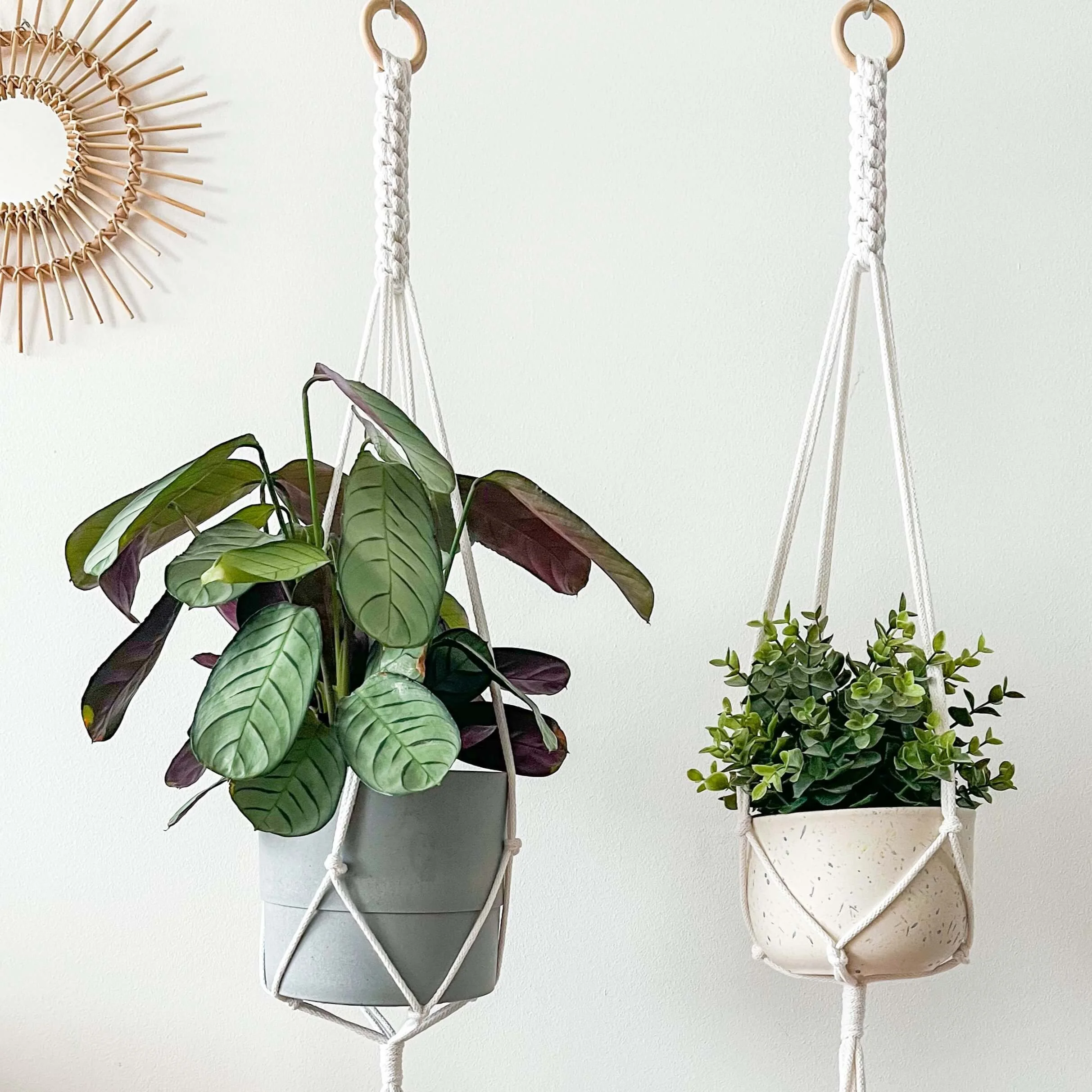 Makramé virágtartók