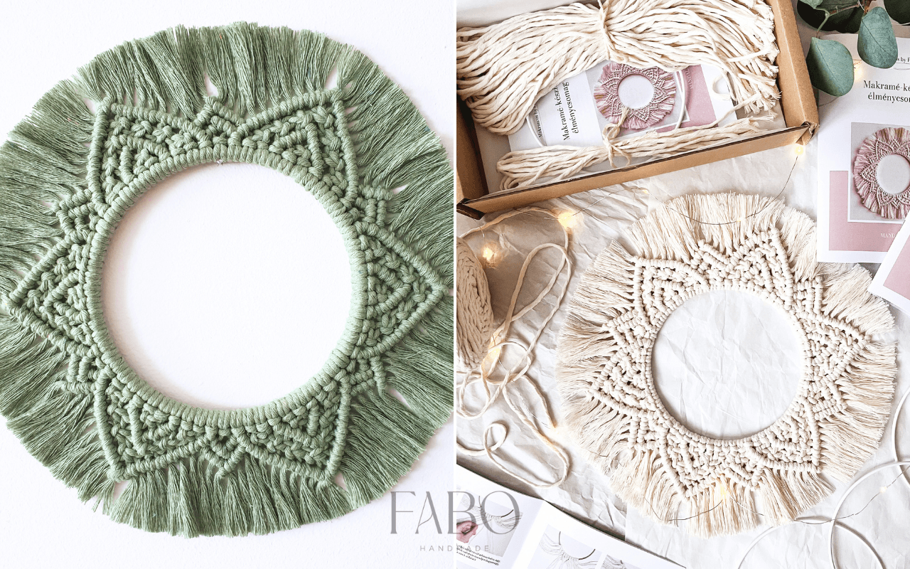 FABO handmade DIY makramé mandala csomag