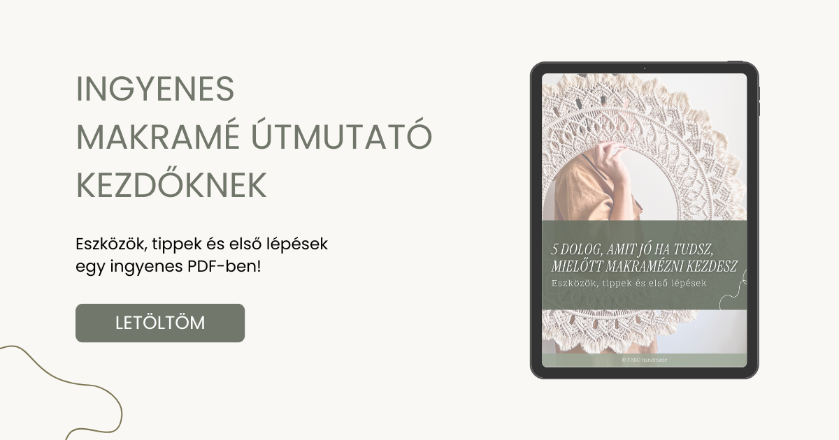 Ingyenes makramé útmutató kezdőknek