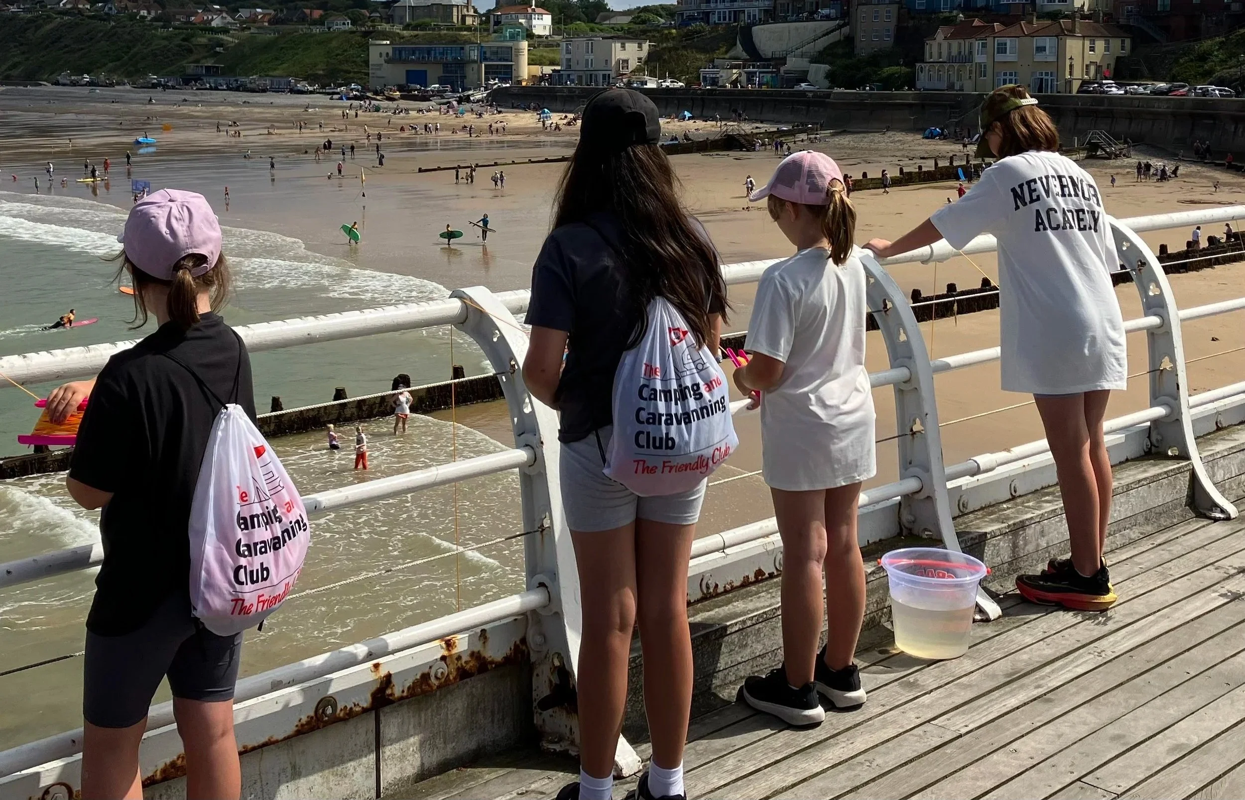 THS Campers Crabbing on Cromer Pier