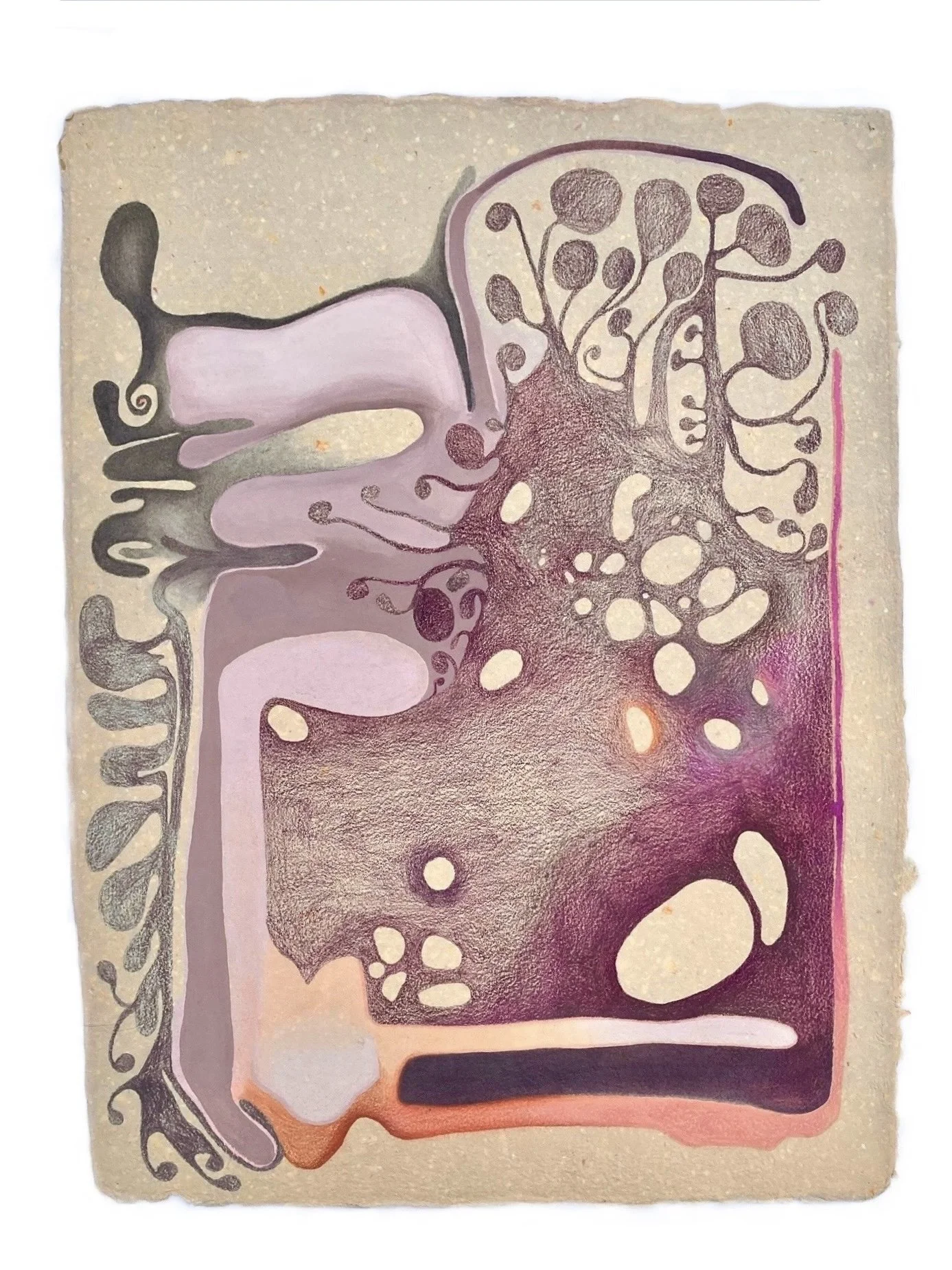 Ego Release(es) I: When you need help listening [to yourself]

Graphite and tinted graphite, gouache, colored pencil, acrylic, and pastel on artist-made paper
24 x 18”
2022
