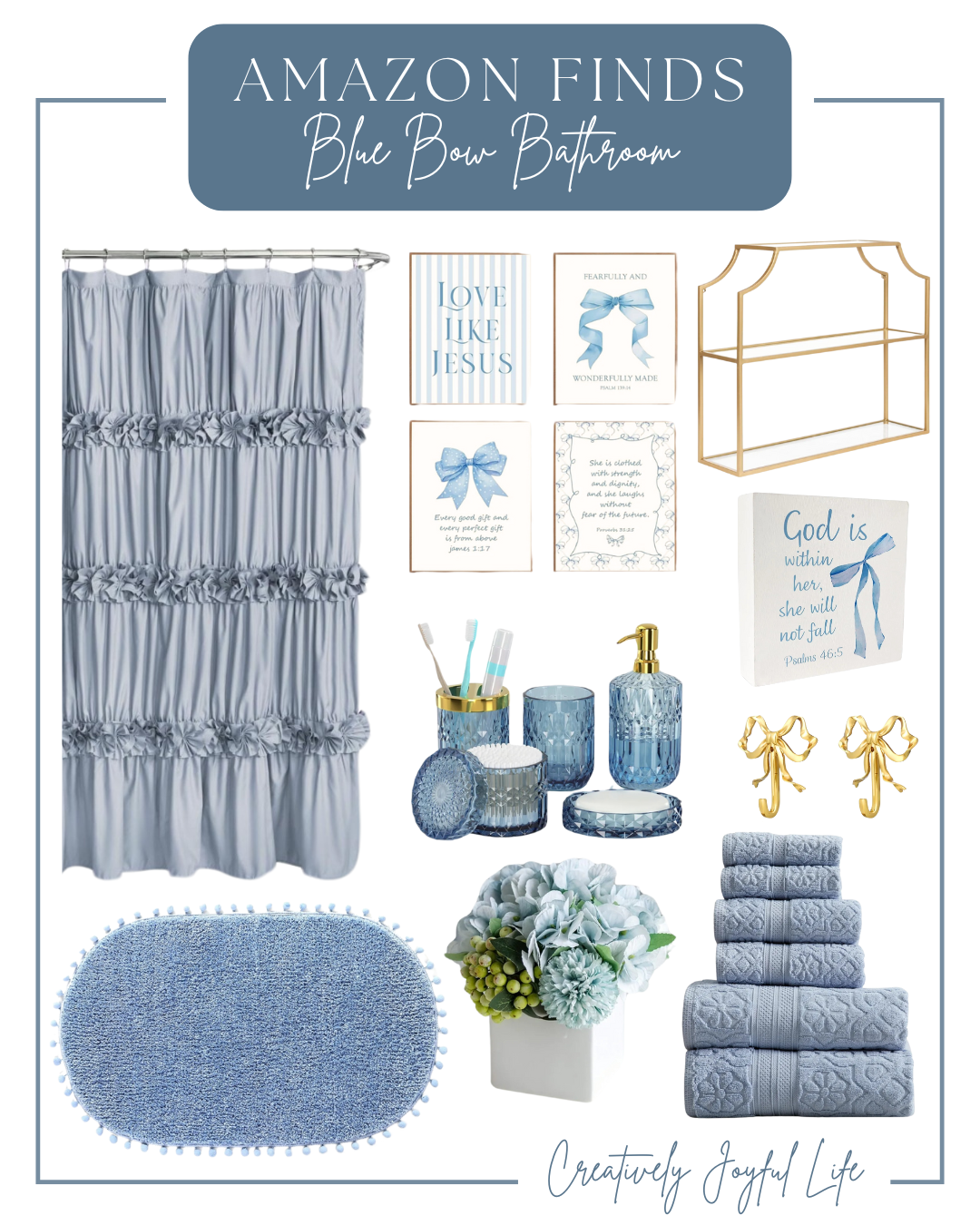 Charming Blue Bow Bathroom Decor Ideas — Creatively Joyful Life