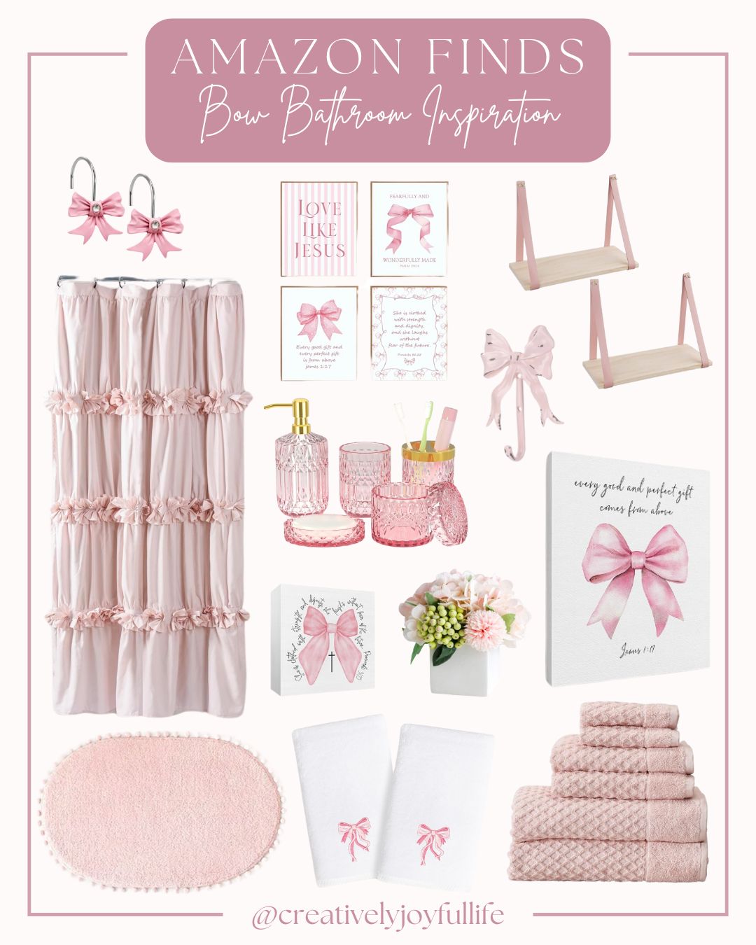 Pink Bow Bathroom Decor — Creatively Joyful Life