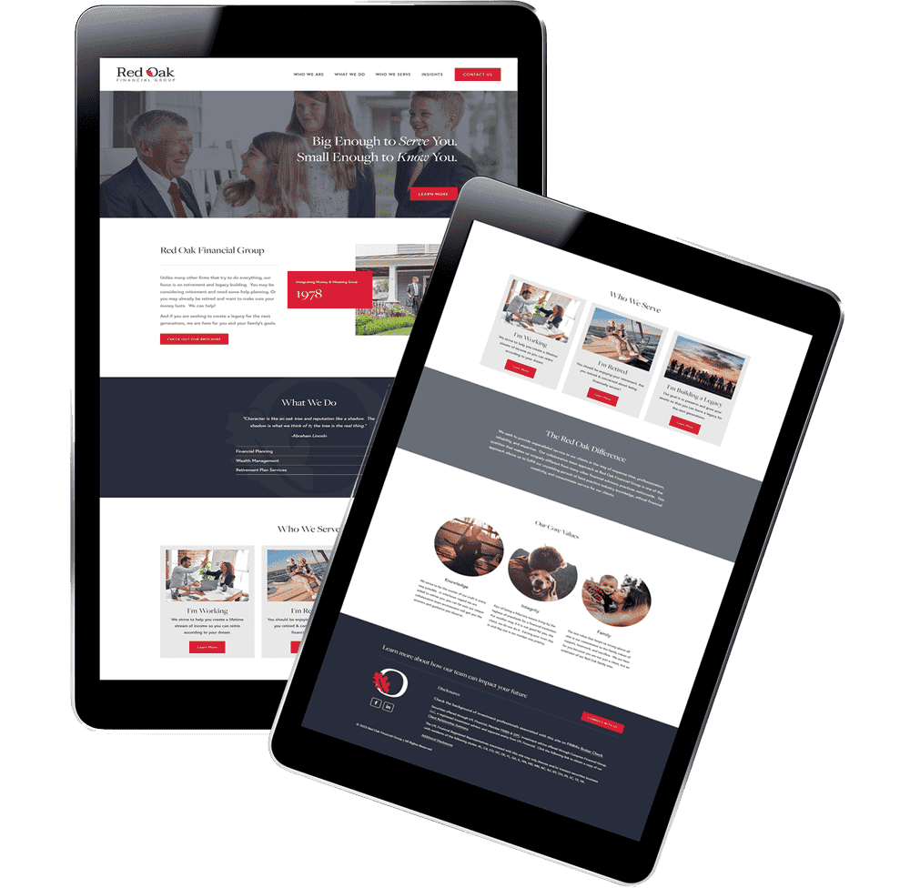 custom Squarespace web design project