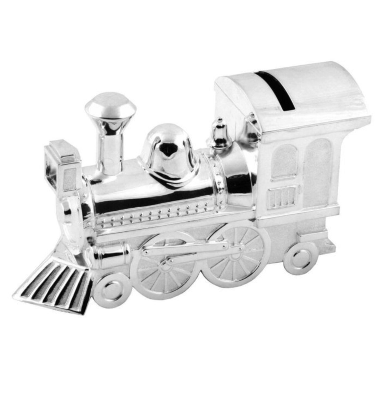 Silver plated Steam Train money box