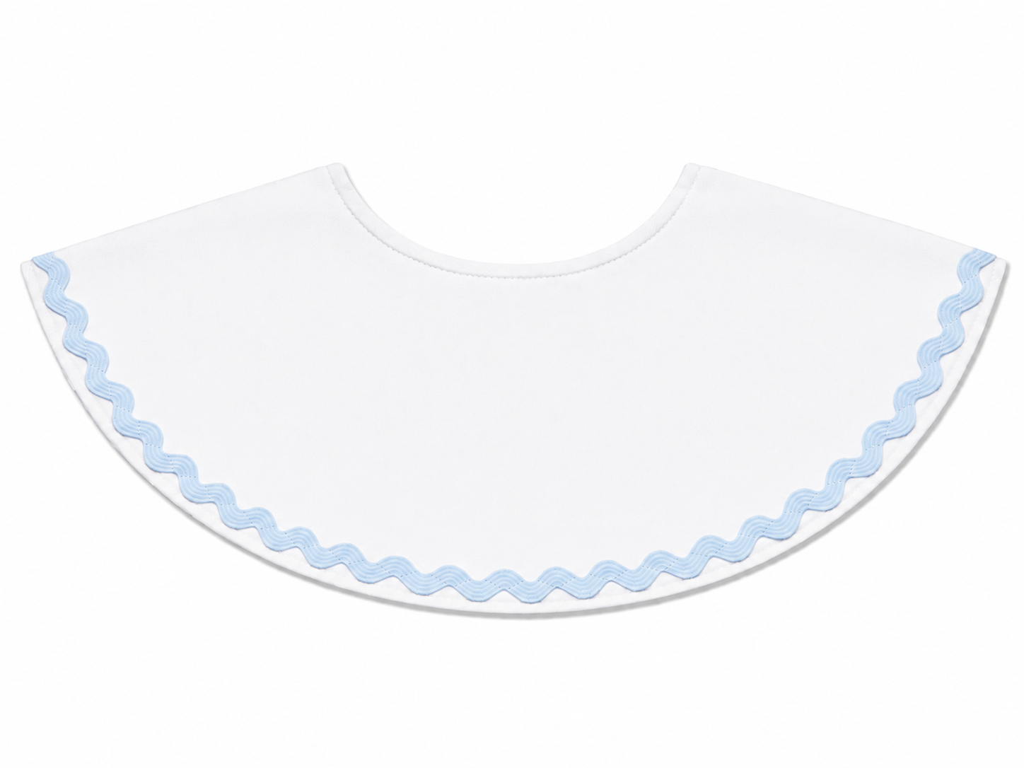 White Gingham Biblette™ (Baby Blue Accent)