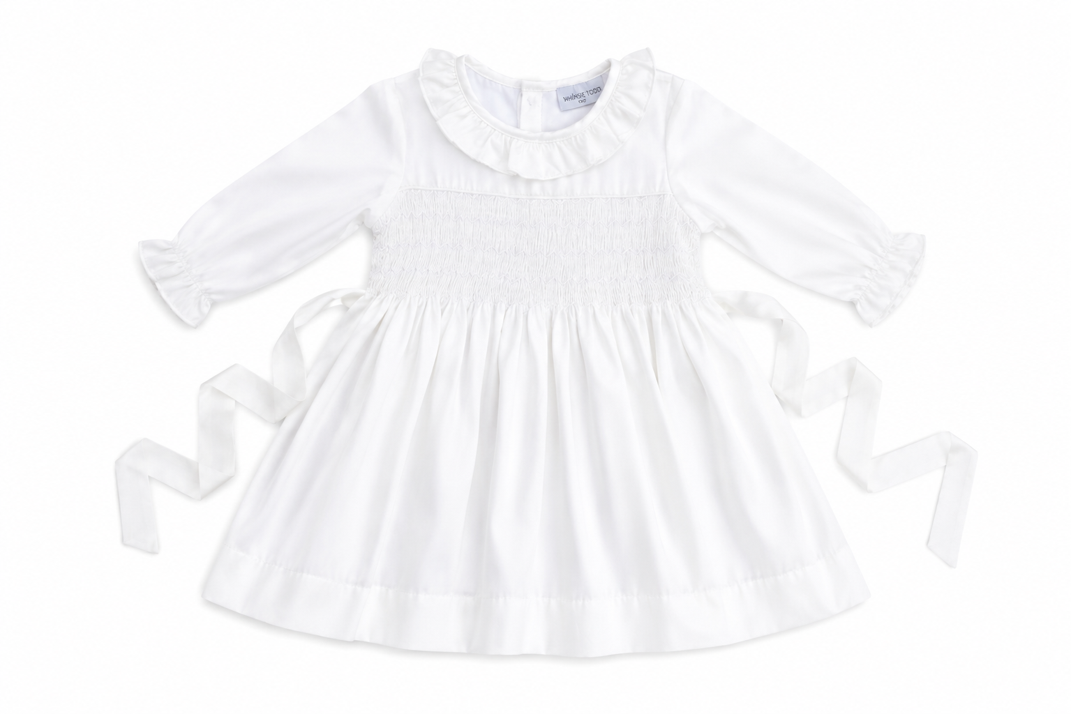 Lucy - White/Cream Smocked Dress (Pre-Order)