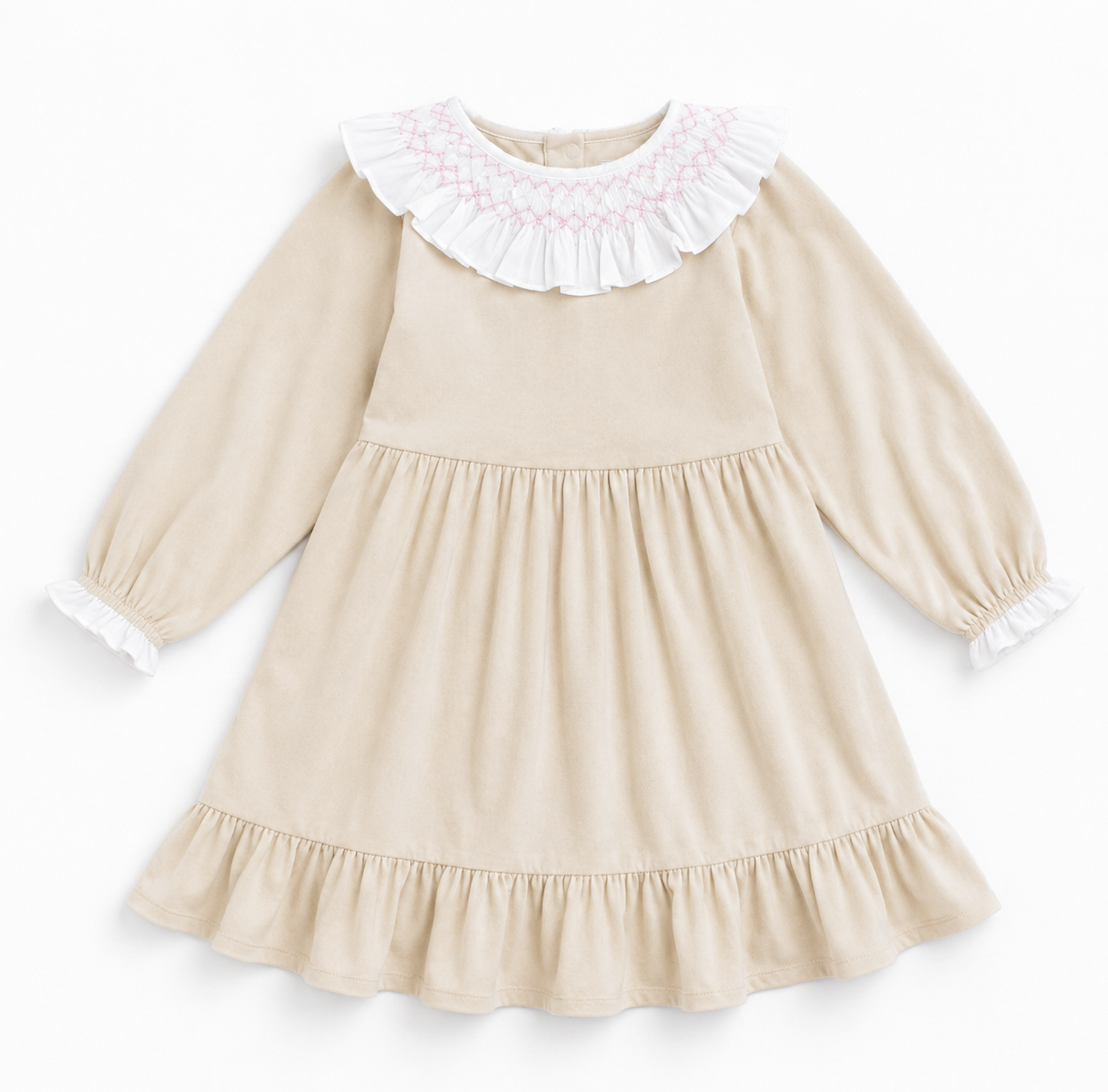 The Audrey -  Champagne Velvet Girls Dress (Pre-Order NOW!)