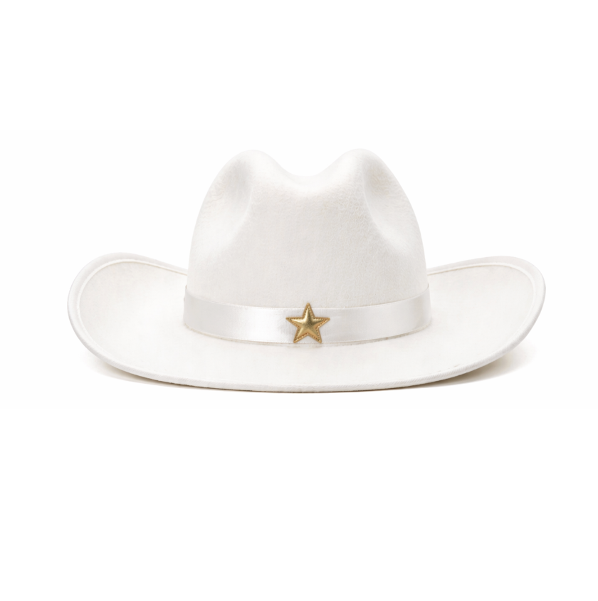 Unisex White Cowboy Hat