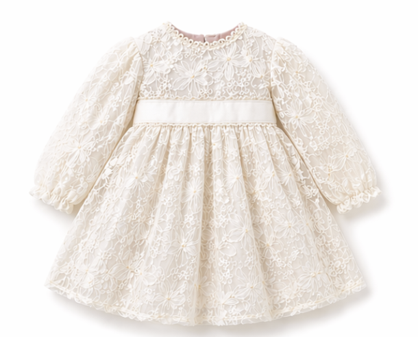 Suzanne Formal Dress (White + Cream)