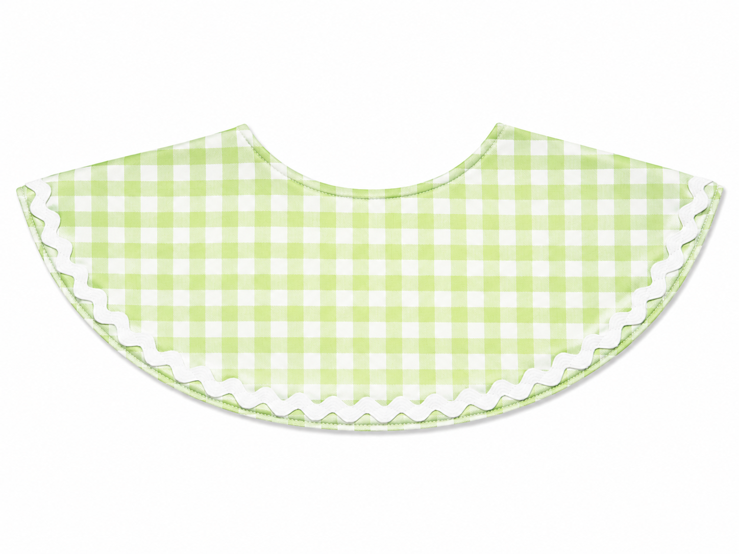 Baby Green Gingham Biblette™ (White Accent)