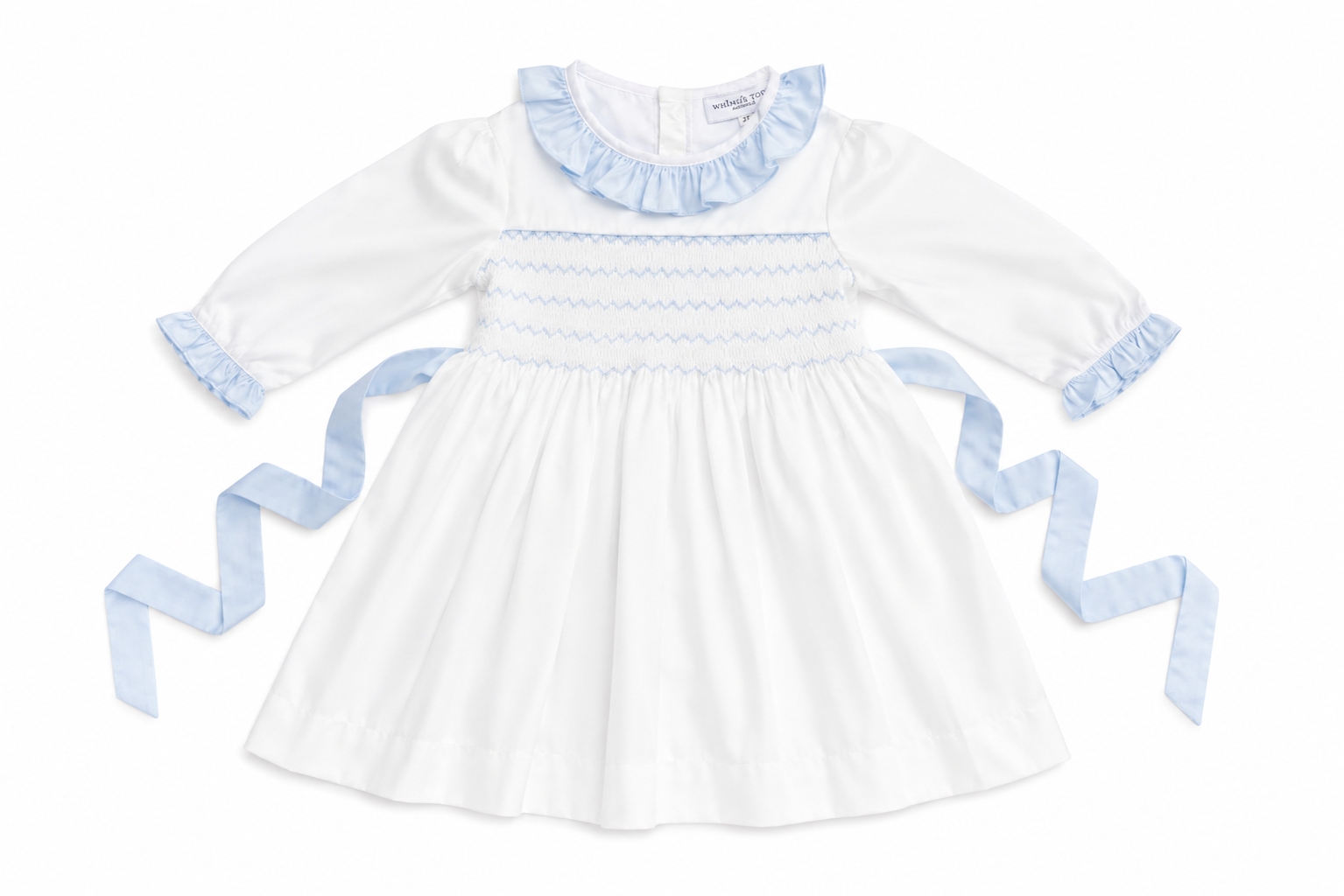 Noèl - Blue Smocked Dress (Pre-Order)