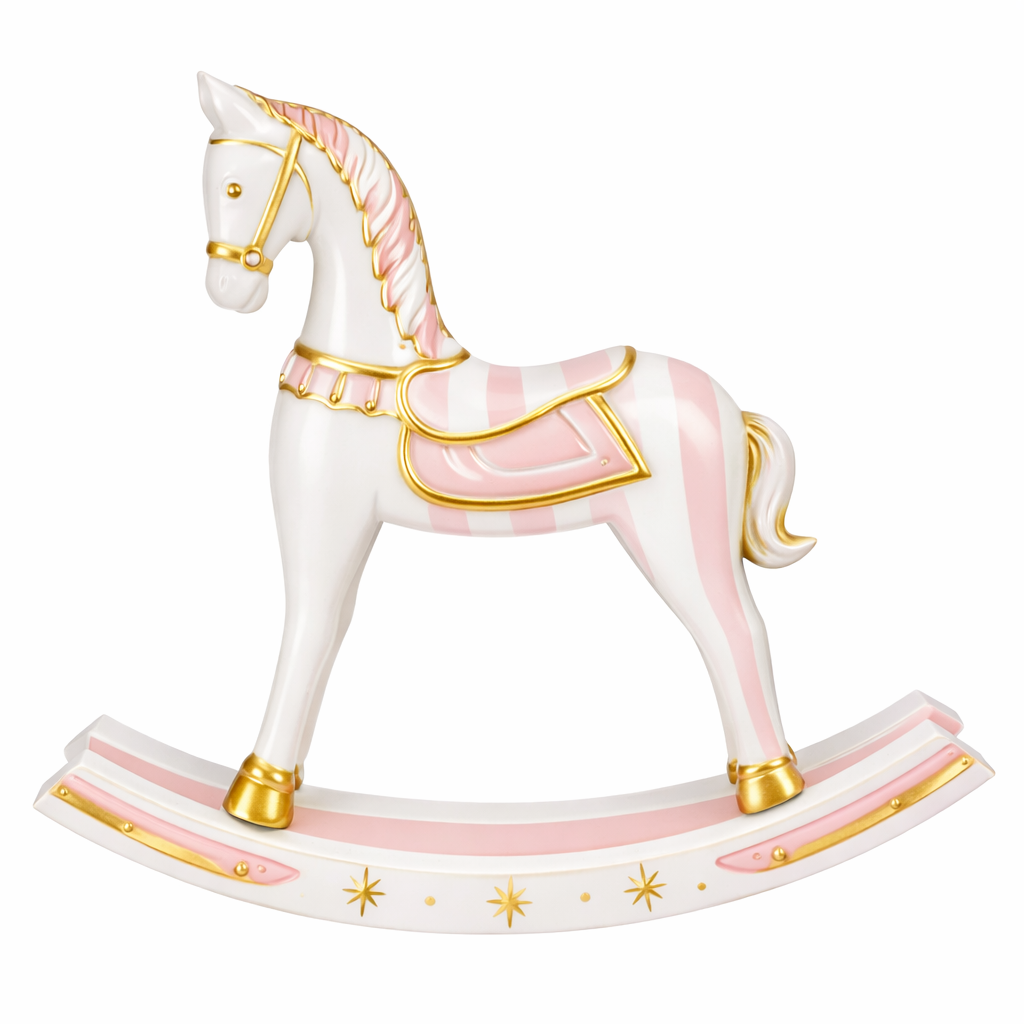 Vintage Rocking Horse Toy (Pink)