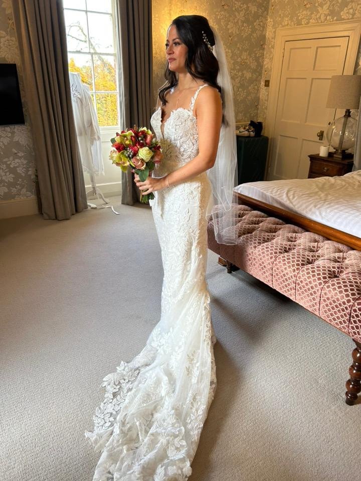 Bride waiting to walk down the aisle