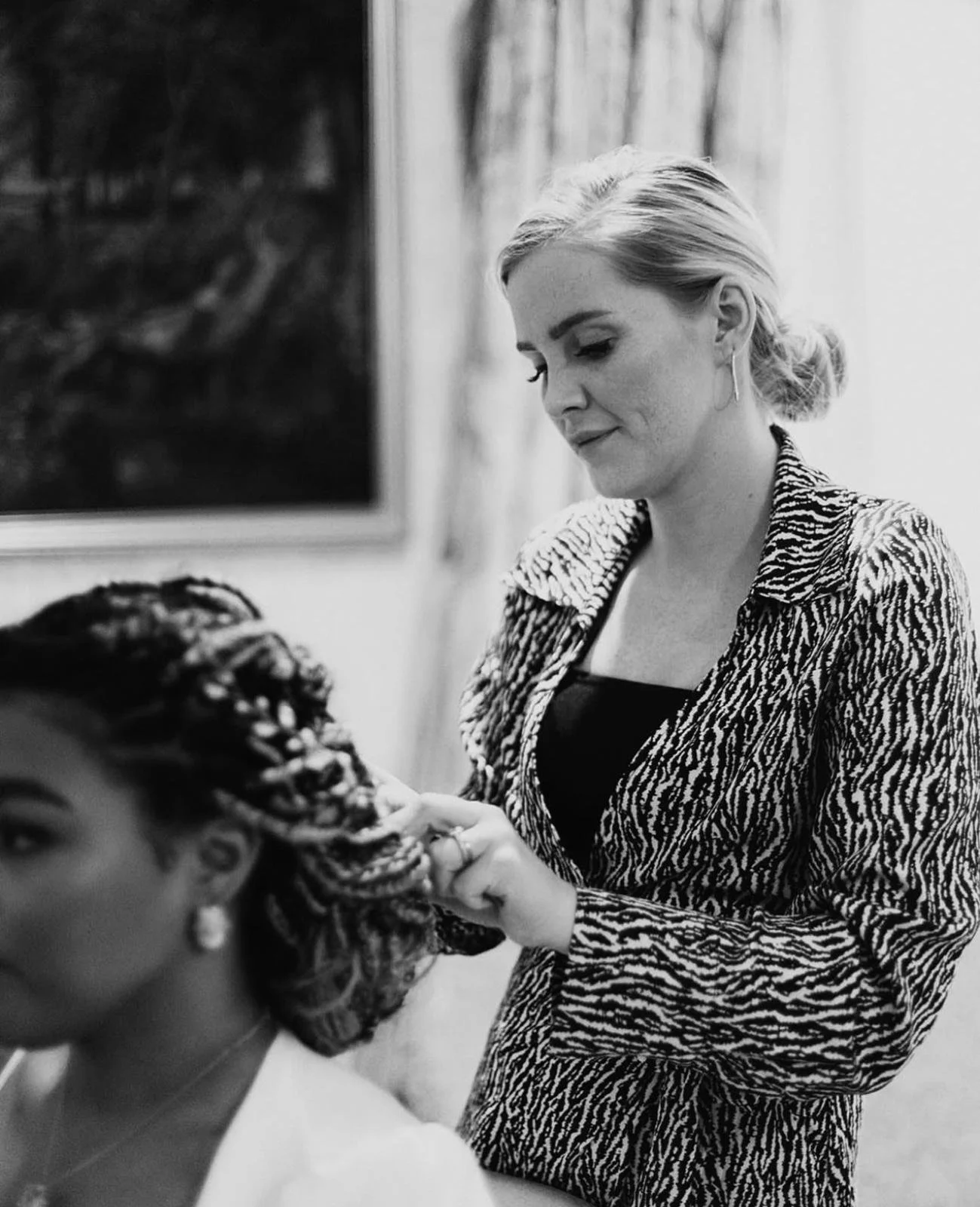 Annie Daniel styling bridal hair