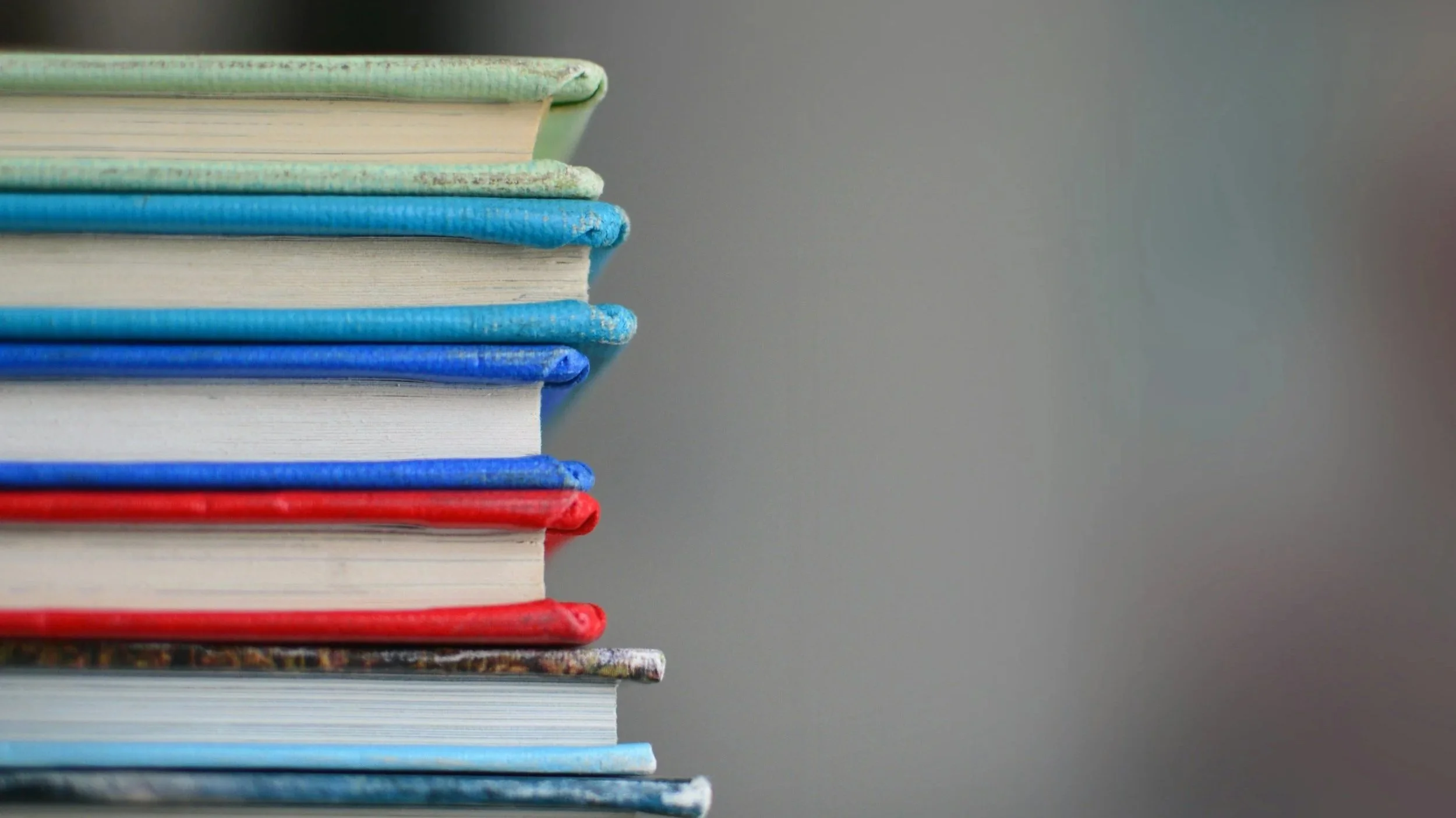 Image of a stack of textbooks.