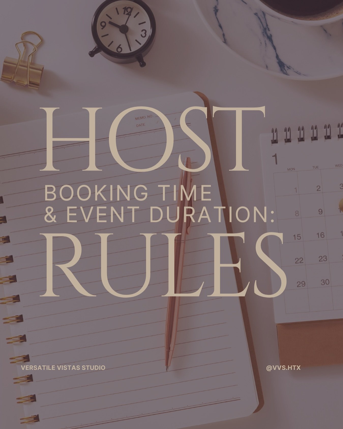 📢 Host Rules: Booking Time &amp; Event Duration ⏳

When booking your event, please remember:
✅ Your reserved time must include setup, the event itself, AND breakdown/cleanup. ✅ Plan accordingly to ensure your booking covers the full duration needed&