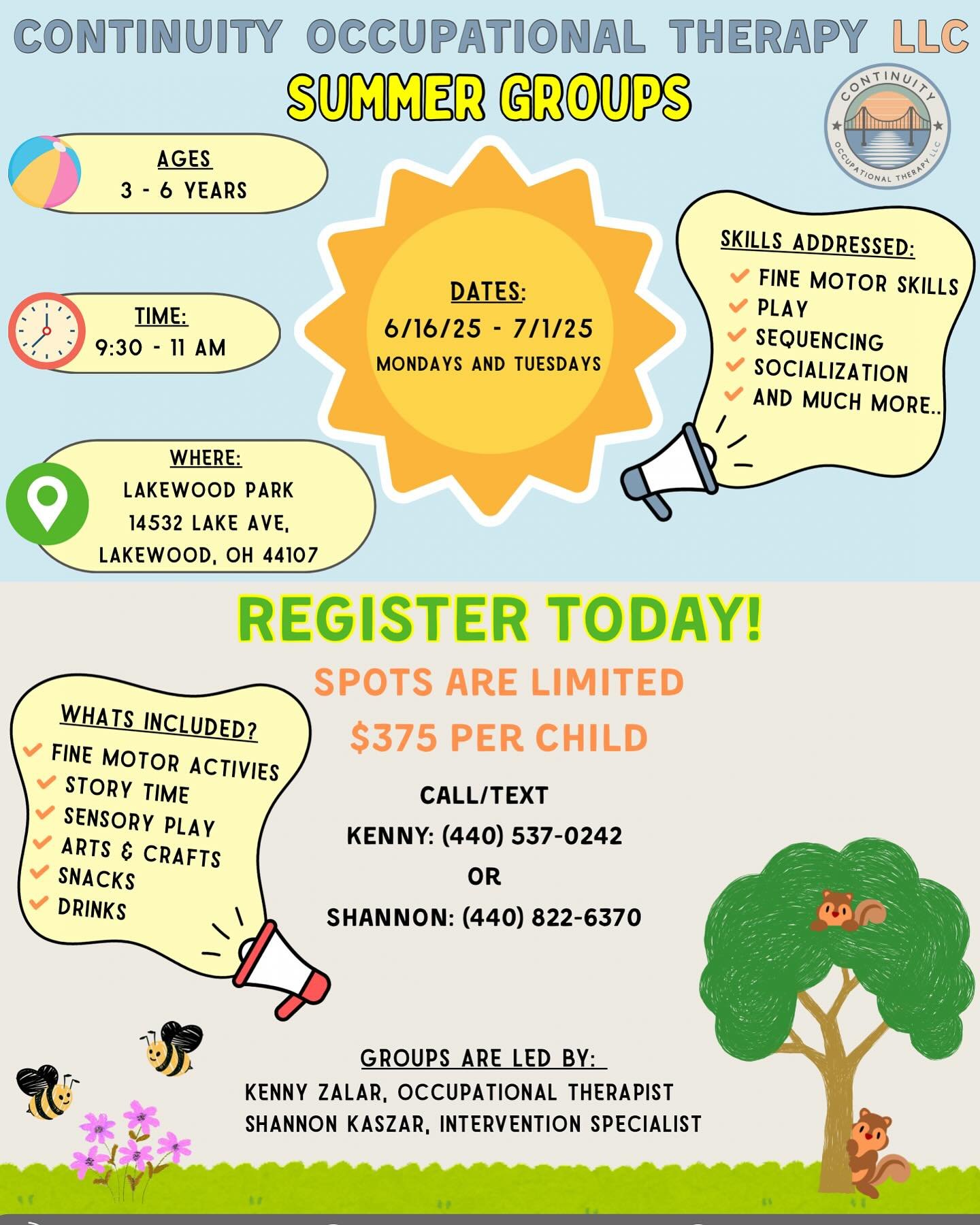 Register for summer groups now!