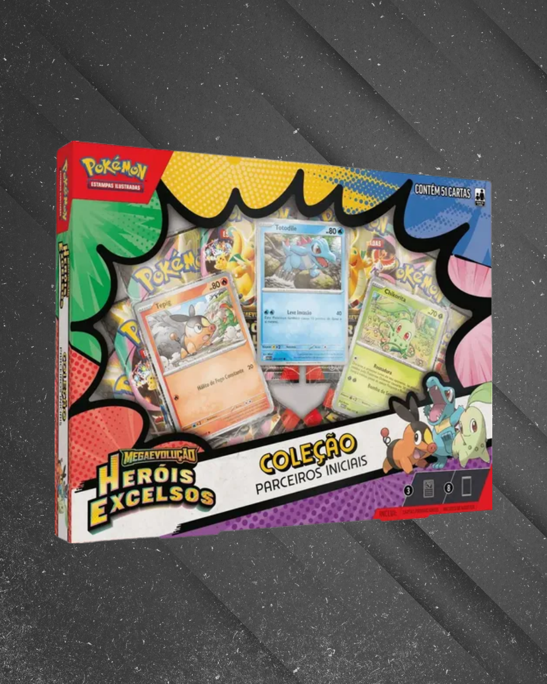 Mega Evolução: Heróis Excelsos - Parceiros Iniciais Caixa [PT]