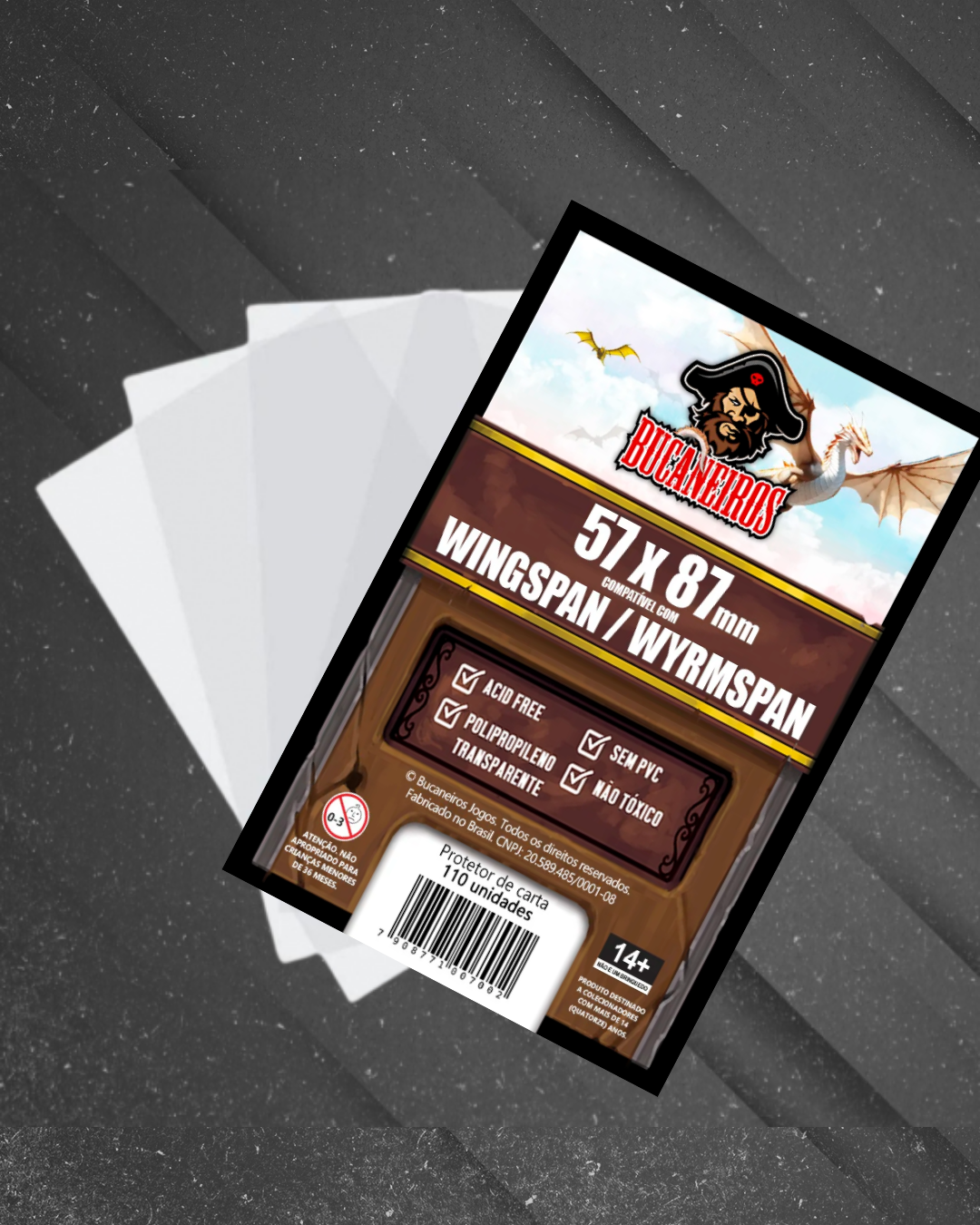 Sleeve Customizado para Wingspan / Wyrmspan (57 x 87)