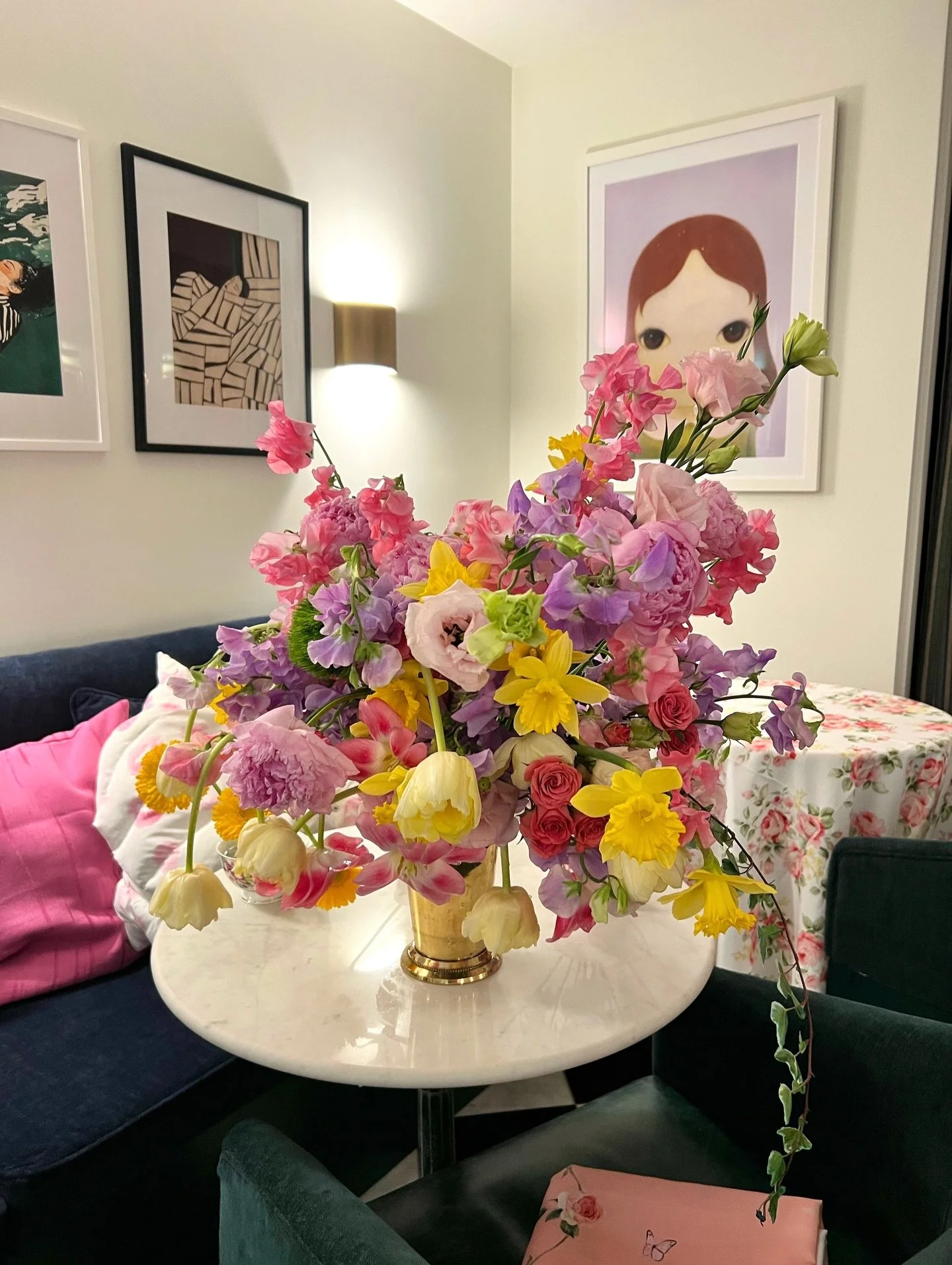 Every day working in florals is a dream but this day was extra special. I got to create the most beautiful whimsical babes for @crumbsofnyc x @abbode Princess and the Pea Galentine&rsquo;s Party at @maisonwelles and it was oh so much fun!! I always l