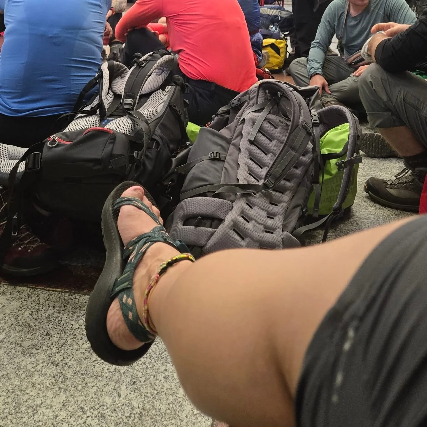 Waiting to start this trek to the basecamp to the top of the world!