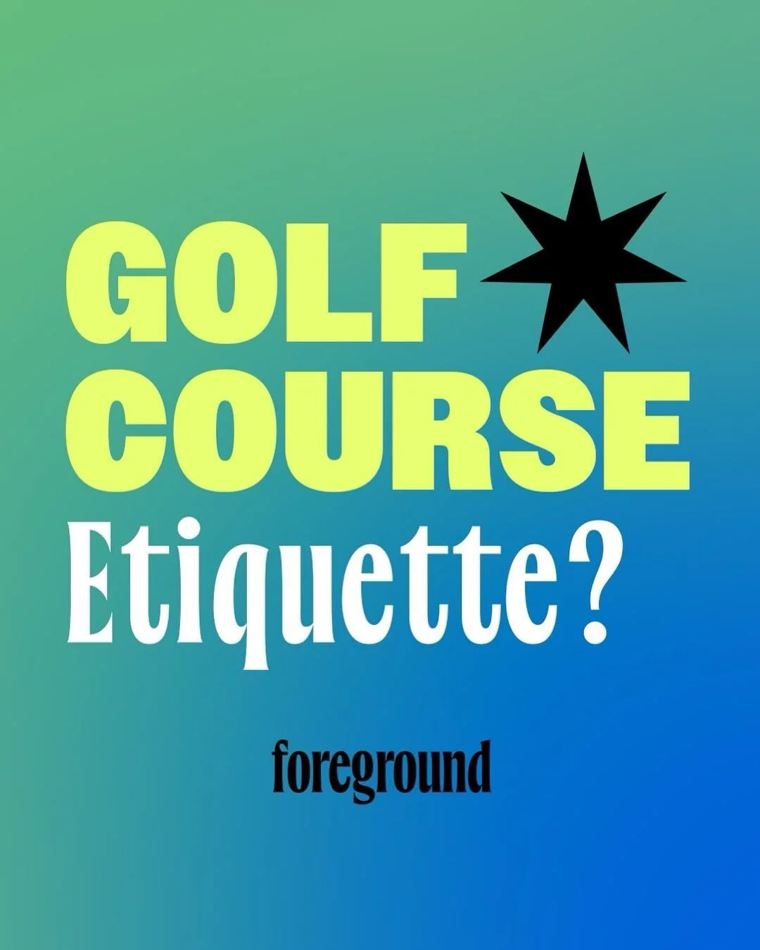 What is golf course etiquette? We got you girl! Here&rsquo;s a few tips to get you started ⛳️

#foreground #foregroundgolf #women #womeningolf #golf #girlsgolf #austin #atx #golfatx #weekend #learntogolf #golfetiquette #whatisgolfetiquette