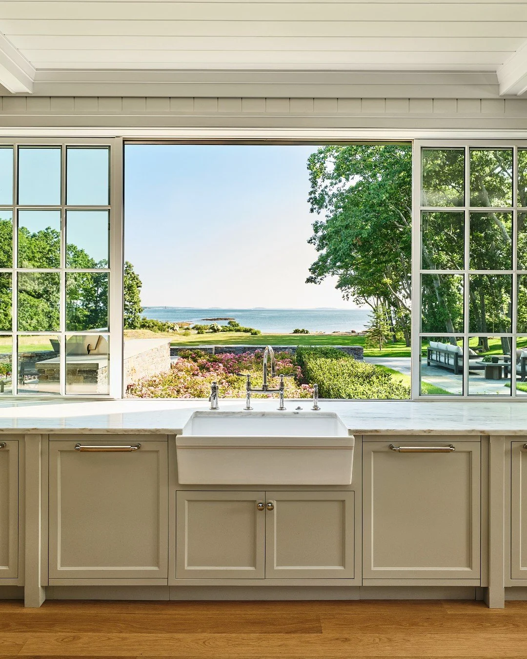 Windows and kitchen sink combo from Meyer Davis