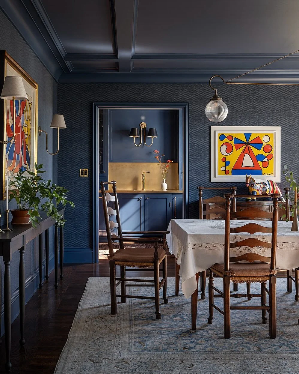 Color-drenched dining room by Jessica Helgerson Interior Design