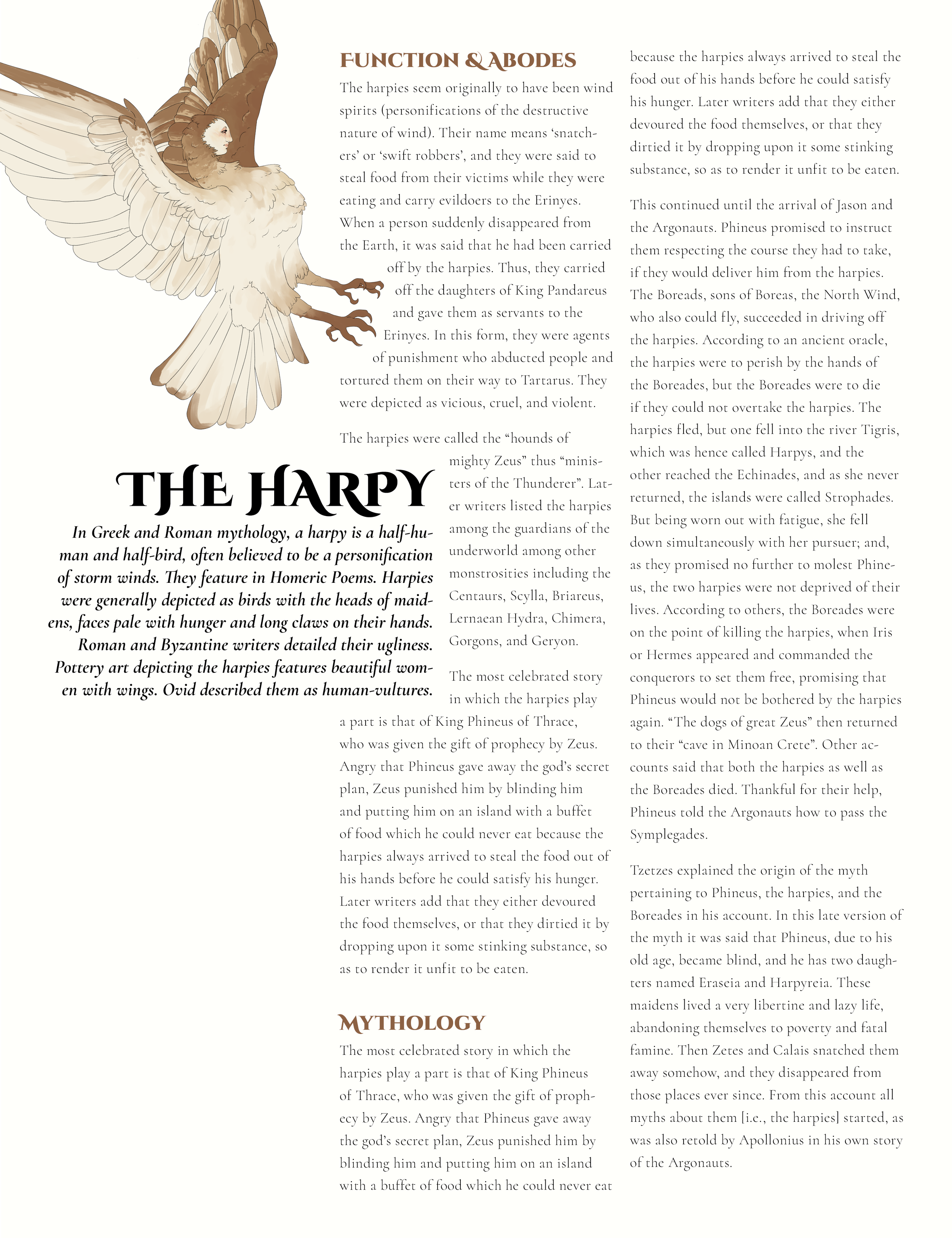 Mythological Harpy Definition Page