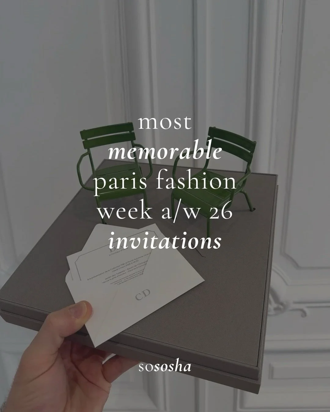 As Paris Fashion Week comes to a close today, we rounded up some of the most memorable invitations from the Autumn/Winter 2026 shows.

Long before the show begins, the invite already starts the conversation. Delivered to editors and creators days ahe